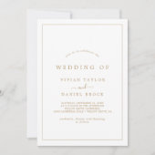 Minimalistisch goudpografie Het huwelijk van Kaart (Voorkant)