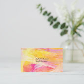 Minimalistisch goudschildergetextureerd visitekaar visitekaartje (Staand voorkant)