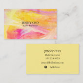 Minimalistisch goudschildergetextureerd visitekaar visitekaartje (Voorkant / Achterkant)