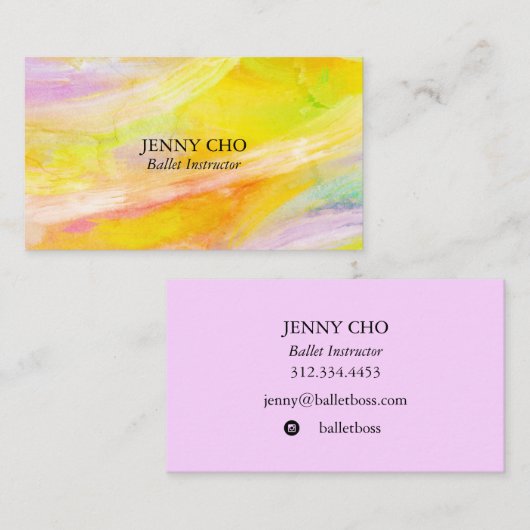 Minimalistisch goudschildergetextureerd visitekaar visitekaartje (Voorkant / Achterkant)