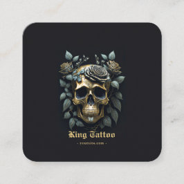 Minimalistisch goudvezel Tattoo artiest Vierkante Visitekaartje