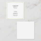 Minimalistisch goudvormend, modern, elegant vierkante visitekaartje (Voorkant / Achterkant)