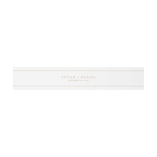 Minimalistisch goudweddenschap uitnodigingen wikkel (Vlak)