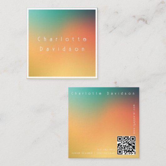 minimalistisch gradiënt Visitekaartje (Voorkant / Achterkant)