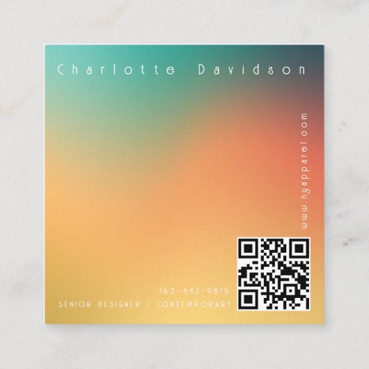 minimalistisch gradiënt Visitekaartje (Achterkant)