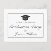 Minimalistisch Graduation Party Uitnodiging Briefk (Voorkant)