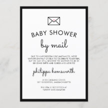 Minimalistisch grafisch Baby shower per post