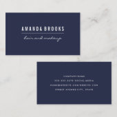 Minimalistisch grafisch blauw Visitekaartje (Voorkant / Achterkant)