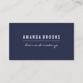 Minimalistisch grafisch blauw Visitekaartje (Voorkant)