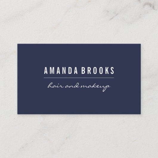 Minimalistisch grafisch blauw Visitekaartje (Voorkant)