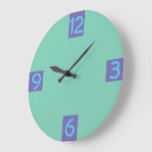 Minimalistisch grafisch kwartaalcijfer op elke kle grote klok (Hoek)