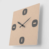 Minimalistisch grafisch kwartaalcijfer op elke kle vierkante klok (Hoek)