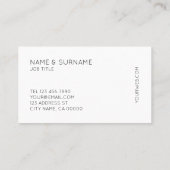 Minimalistisch grafisch modern BabyBlue Visitekaar Visitekaartje (Achterkant)