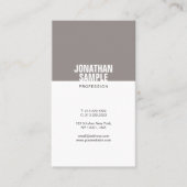 Minimalistisch grafisch ontwerp, bruin, rendy vlak visitekaartje (Voorkant)
