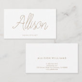 Minimalistisch grafisch script visitekaartje (Voorkant / Achterkant)