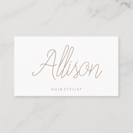 Minimalistisch grafisch script visitekaartje (Voorkant)