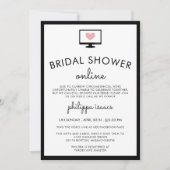 Minimalistisch grafisch virtueel Vrijgezellenfeest Kaart (Voorkant)