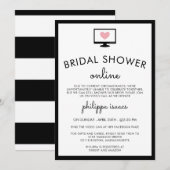 Minimalistisch grafisch virtueel Vrijgezellenfeest Kaart (Voorkant / Achterkant)