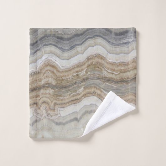 minimalistisch graniet bruine marmer uit scandinav bad handdoek (Wasdoekje)