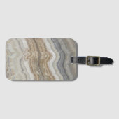 minimalistisch graniet bruine marmer uit scandinav bagagelabel (Voorkant (horizontaal))