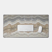 minimalistisch graniet bruine marmer uit scandinav bureaumat (Keyboard & Muis)