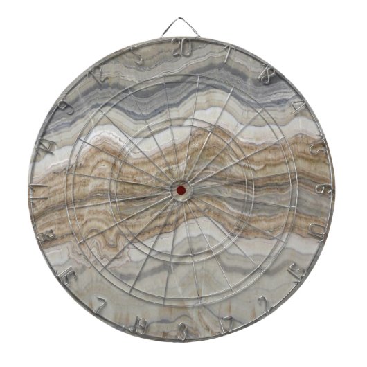 minimalistisch graniet bruine marmer uit scandinav dartbord (Voorkant)
