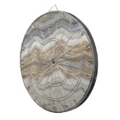 minimalistisch graniet bruine marmer uit scandinav dartbord (Voorkant Rechts)