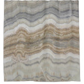 minimalistisch graniet bruine marmer uit scandinav douchegordijn (Voorkant)