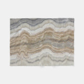 minimalistisch graniet bruine marmer uit scandinav fleece deken (Voorkant (Horizontaal))