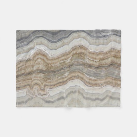 minimalistisch graniet bruine marmer uit scandinav fleece deken (Voorkant (Horizontaal))