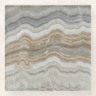 minimalistisch graniet bruine marmer uit scandinav glazen onderzetter