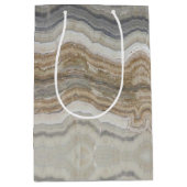 minimalistisch graniet bruine marmer uit scandinav medium cadeauzakje (Voorkant)