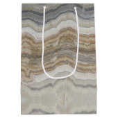 minimalistisch graniet bruine marmer uit scandinav medium cadeauzakje (Achterkant)