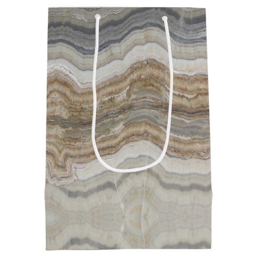 minimalistisch graniet bruine marmer uit scandinav medium cadeauzakje (Achterkant)