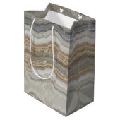 minimalistisch graniet bruine marmer uit scandinav medium cadeauzakje (Achterkant Gekanteld)