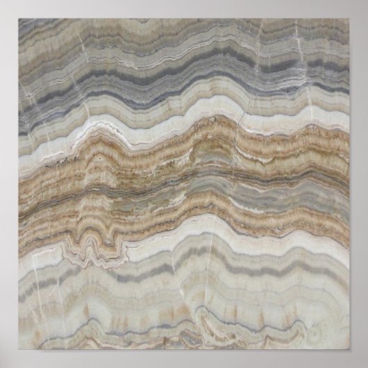 minimalistisch graniet bruine marmer uit scandinav poster (Voorkant)