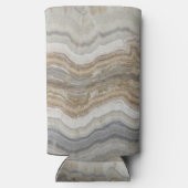 minimalistisch graniet bruine marmer uit scandinav seltzer blikjeskoeler (Achterkant)