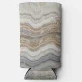 minimalistisch graniet bruine marmer uit scandinav seltzer blikjeskoeler (Voorkant)