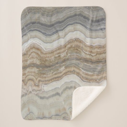 minimalistisch graniet bruine marmer uit scandinav sherpa deken (Voorkant)
