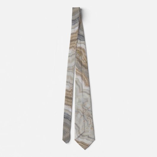 minimalistisch graniet bruine marmer uit scandinav stropdas (Achterkant)