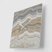 minimalistisch graniet bruine marmer uit scandinav vierkante klok (Hoek)