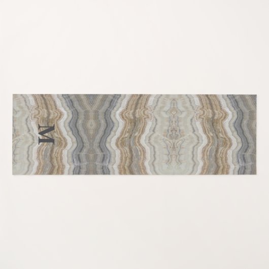 minimalistisch graniet bruine marmer uit scandinav yogamat (Voorkant (horizontaal))