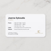 Minimalistisch graniet- en marmer-Visitekaartje Visitekaartje (Achterkant)