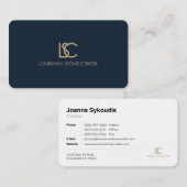 Minimalistisch graniet- en marmer-Visitekaartje Visitekaartje (Voorkant / Achterkant)