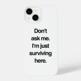 Minimalistisch grappig citaat voor werknemer iPhone 14 hoesje