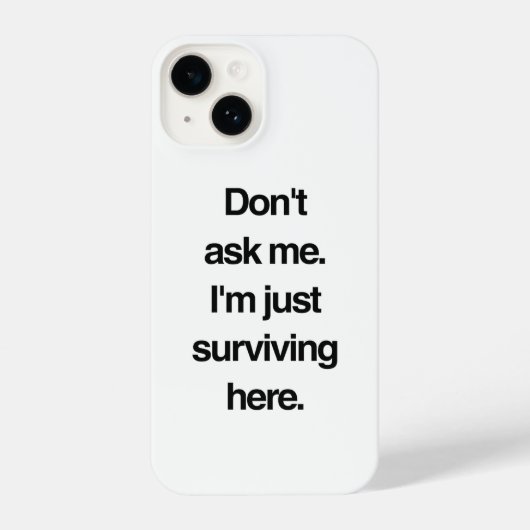 Minimalistisch grappig citaat voor werknemer iPhone hoesje (Achterkant)