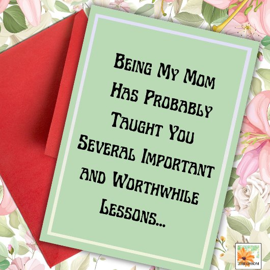 minimalistisch grappig Moederdag gezegde Retro oud Kaart