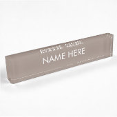 Minimalistisch greige beige aangepaste naam: elega naambordje