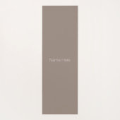 Minimalistisch greige beige aangepaste naam monogr yogamat (Achterkant)