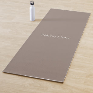 Minimalistisch greige beige aangepaste naam monogr yogamat